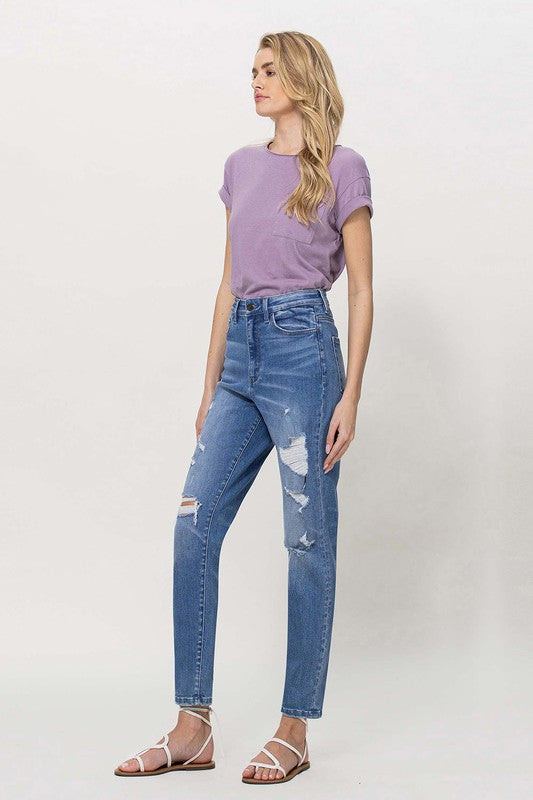 Distressed Mom Jeans