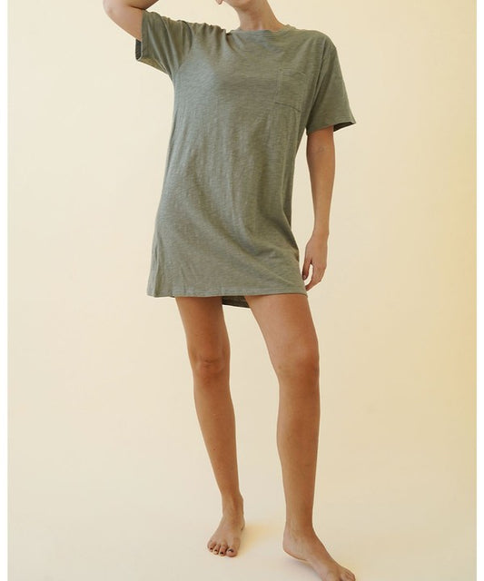 COTTON SLUB Tee DRESS