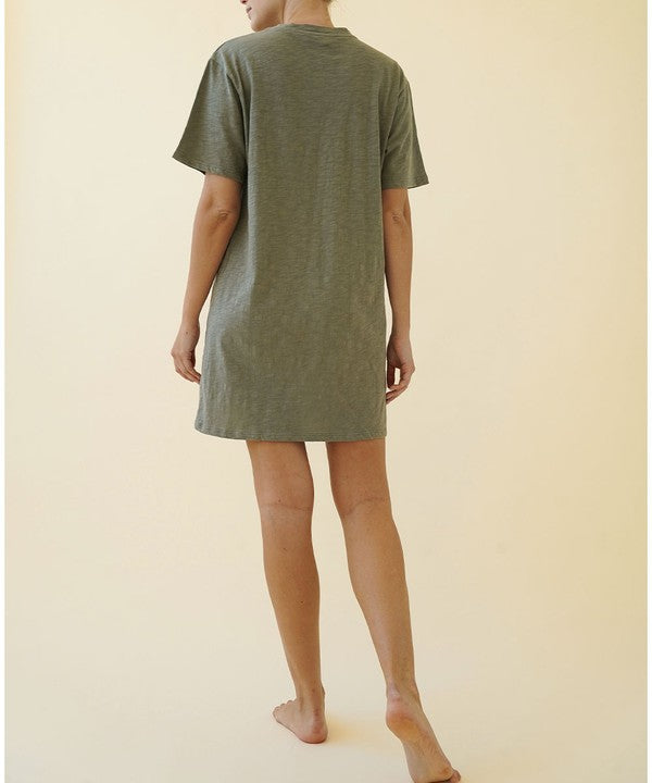 COTTON SLUB Tee DRESS