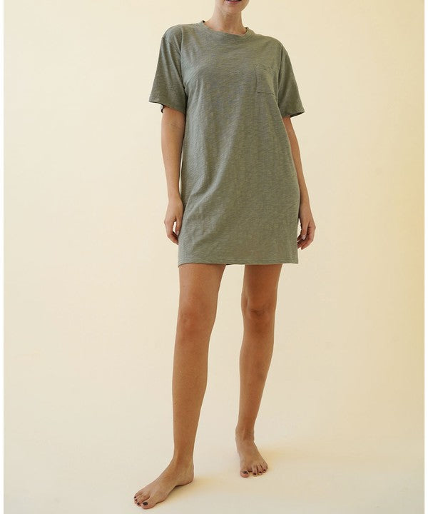 COTTON SLUB Tee DRESS