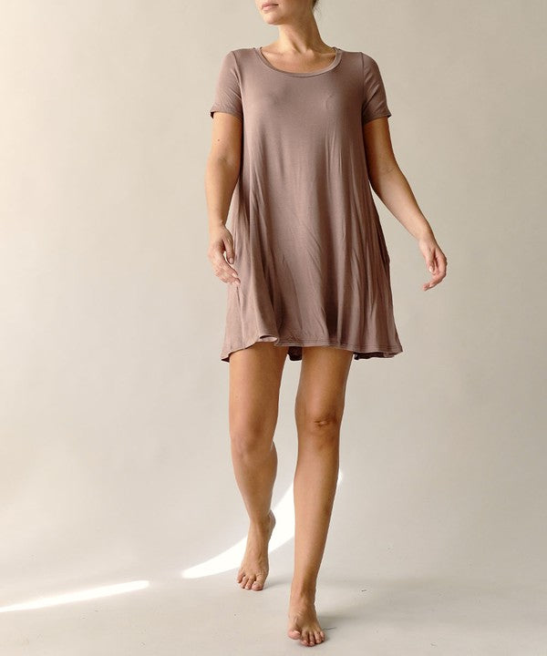 BAMBOO SHORT SLEEVE DRESS