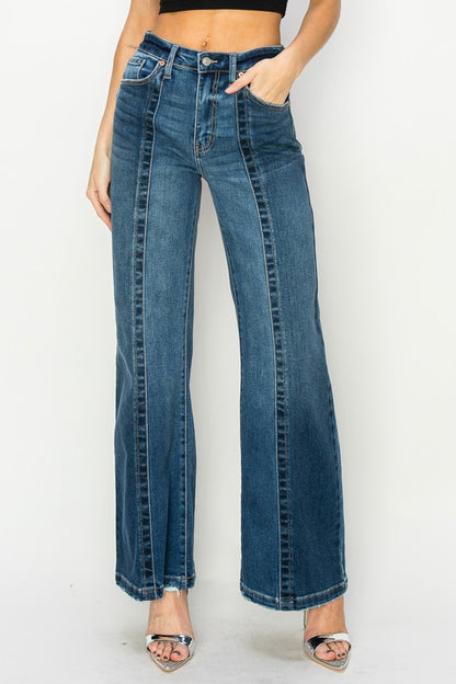 HIGH RISE RELAXED FLARE JEANS