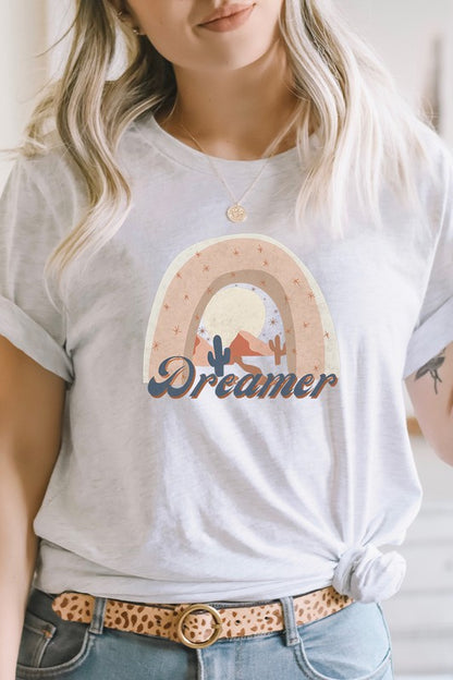 Dreamer Moon Desert Scene Cactus Graphic Tee